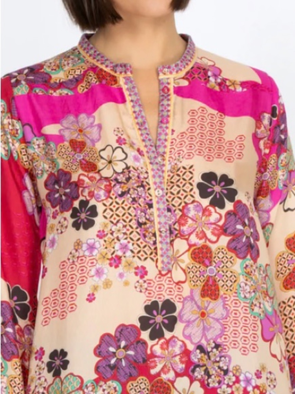 Johnny Was Yama Kels Silk Tunic